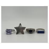 Size 7 925 Ring Lot of 4