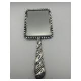 Sterling 8.5 Beaded Frame Twisted Handle Antique