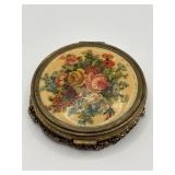 Petit Point Floral Powder Compact