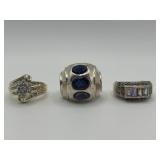 Size 7 925 Ring Lot of 3