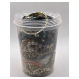 Assorted Costume Jewelry Jar