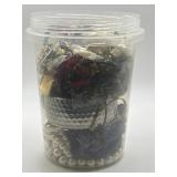 Assorted Costume Jewelry Jar