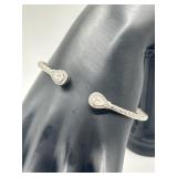 925 Cuff Bracelet with Pear Shaped Stones