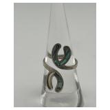 925 Size 7.25 Abalone Inlay Ring