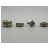 925 Size 6.5 Ring Lot of 4