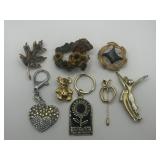 Cozy Brooch and Keychain Lot of 8