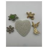 Women's Decorative Brooch Lot of 5