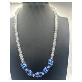 19in Lampwork Glass Bead Necklace