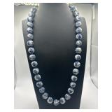 13in White Porcelain Bead Chinese Export Necklace