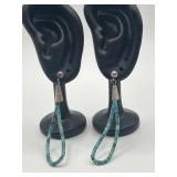 Handmade Navajo Turquoise Heishi Dangle Earrings