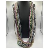 Multi Strand Beaded Statement Necklace