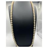 28in 925 Clasp Faux Pearl Necklace