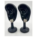 Cluster Heart Cubic Zirconia Stud Earrings
