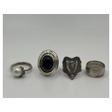 Size 6.50 925 Ring Lot of 4