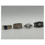 925 Size 10 Ring Lot of 4