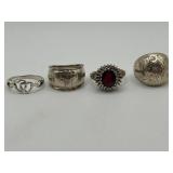 925 Ring Size 5 Lot of 4