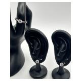 925 Earring Set and Size 6.75 Ring