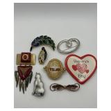 Random Brooch Lot of 8