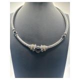 Cable Station Twisted Link Collar Necklace
