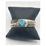 Turquoise Navajo 925 Cuff Bracelet