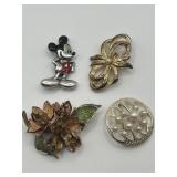 Grandma's Assorted Brooch Lot of 4