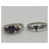 925 Size 6 Ring Lot of 2