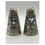 925 Vintage Floral Overlay Salt and Pepper