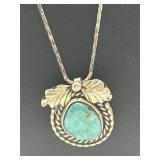 23in 925 Turquoise Set in Sterling Silver
