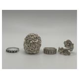 925 Size 5.75 Ring Lot of 4