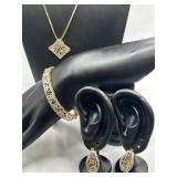 Ross Simmons Sterling Gold Filigree Gem Bracelet
