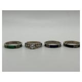925 Size 9 Ring Lot of 4