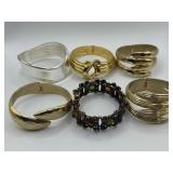 Costume Bangle Jewelry Bracelets Lot of 6