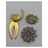 Grandma's Brooch Lot of 3
