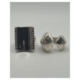 925 Size 7 Ring Lot of 2
