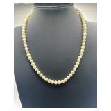 14in 925clasp Mikimoto Pearl Necklace
