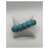 Blue Howlite Turquoise Blue Stretch Bracelet