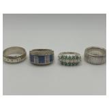 Size 9.75 925 Ring Lot of 4