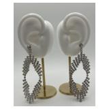 2in Rhinestone Dangle Drop Earrings