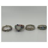 Size 6 925 Ring Lot of 4