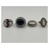 925 Ring Size 7.75 Lot of 4