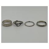 925 Size 3.5 Ring Lot of 4