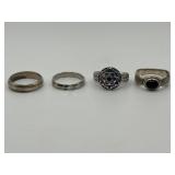 925 Size 8.25 Ring Lot of 4