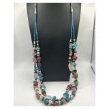 33in Navajo Turquoise Turquoise Heishi Necklace