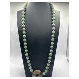 20in Light Green Amazonite Beaded Necklace