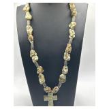 22in Southwestern-Style Turquoise Cross Necklace