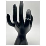 Size 7 Heart Shaped Aqua Marine Ring