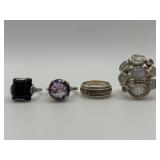 925 Size 6.5 Ring Lot of 4