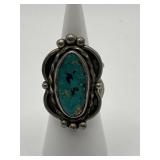 Size 6 Navajo Turquoise Framed Ring