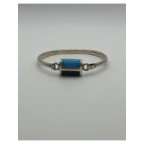 Turquoise Stone Inlay Bangle Bracelet