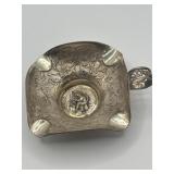 925 3in Dutch Ashtray with Intricate Floral
